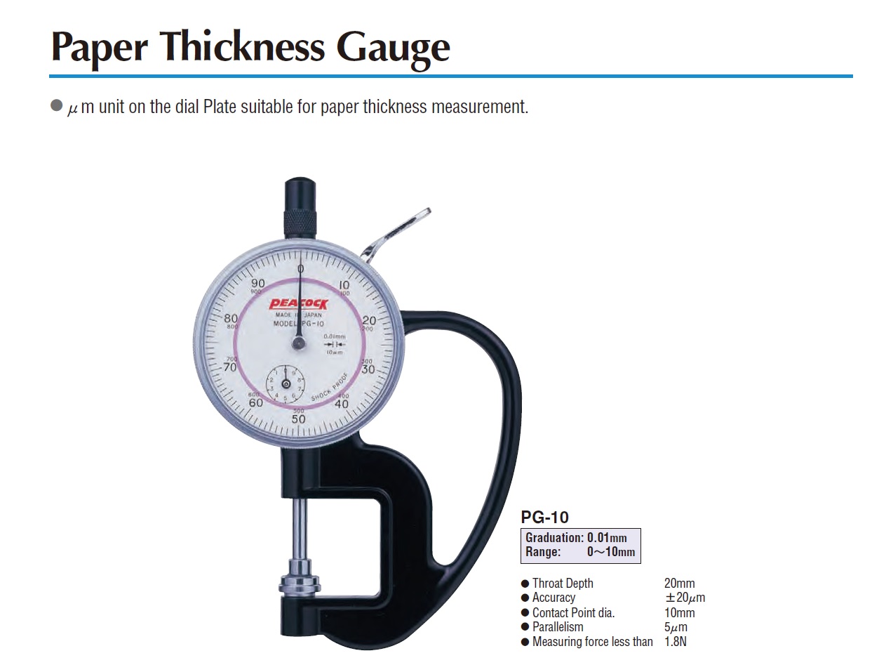 Ichiban Precision Sdn Bhd Peacock Peacock Dial Thickness Gauges 0